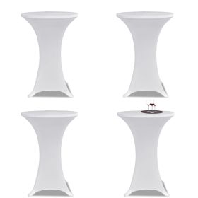 Stretch Standing Table Covers 4 pcs 31" White