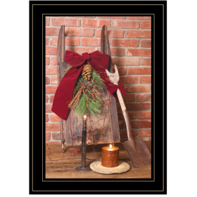Let Christmas Live By Billy Jacobs, Ready To Hang Framed Print, Black Frame (Option: MultiColor)