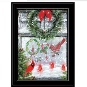 Christmas Peace By Ed Wargo Ready To Hang Framed Print, Black Frame (Option: MultiColor)