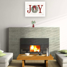 Christmas Joy By Lori Deiter, Ready To Hang Framed Print, White Frame (Option: MultiColor)